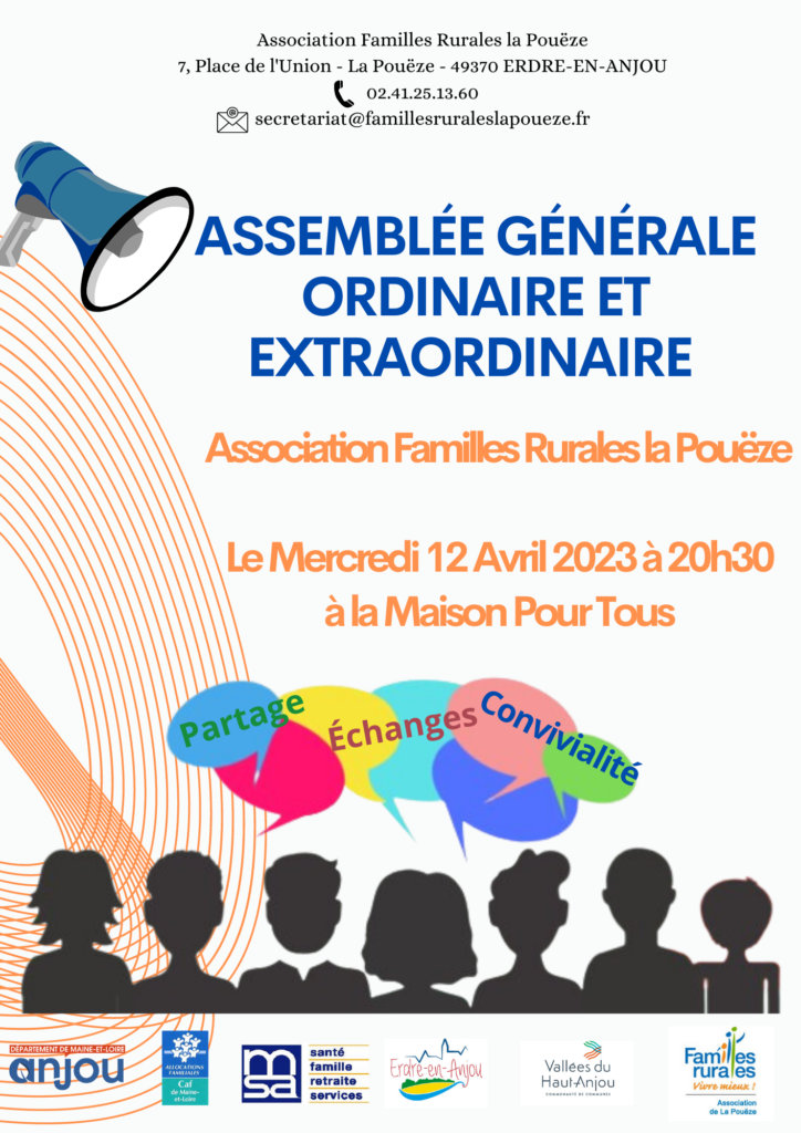 Assembl E G N Rale Association Familles Rurales La Pou Ze